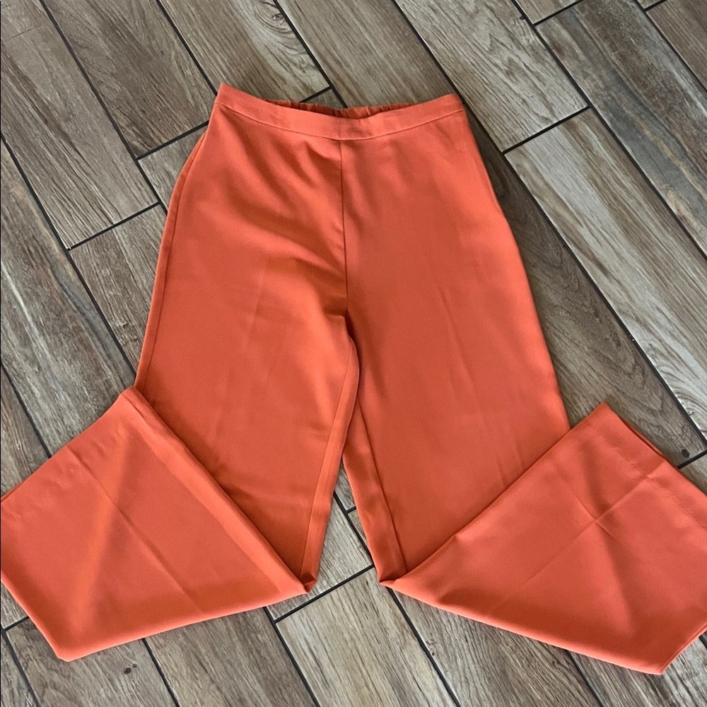 Skies Are Blue Vibrant Orange Wide Leg Pants